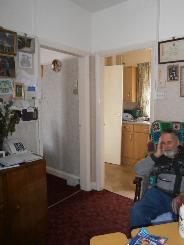 Photo of dad holding his head