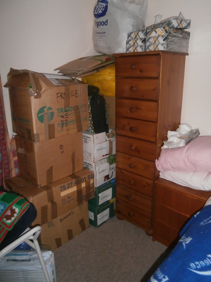 Photo of dad’s flat packed up