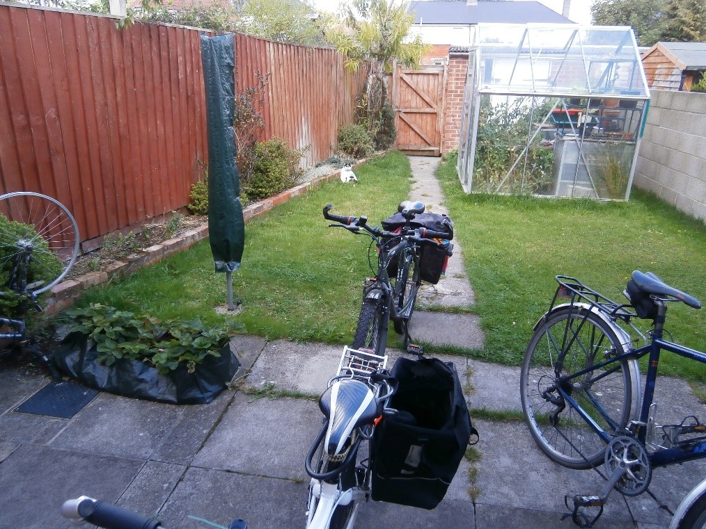 Photo of bikes in garden