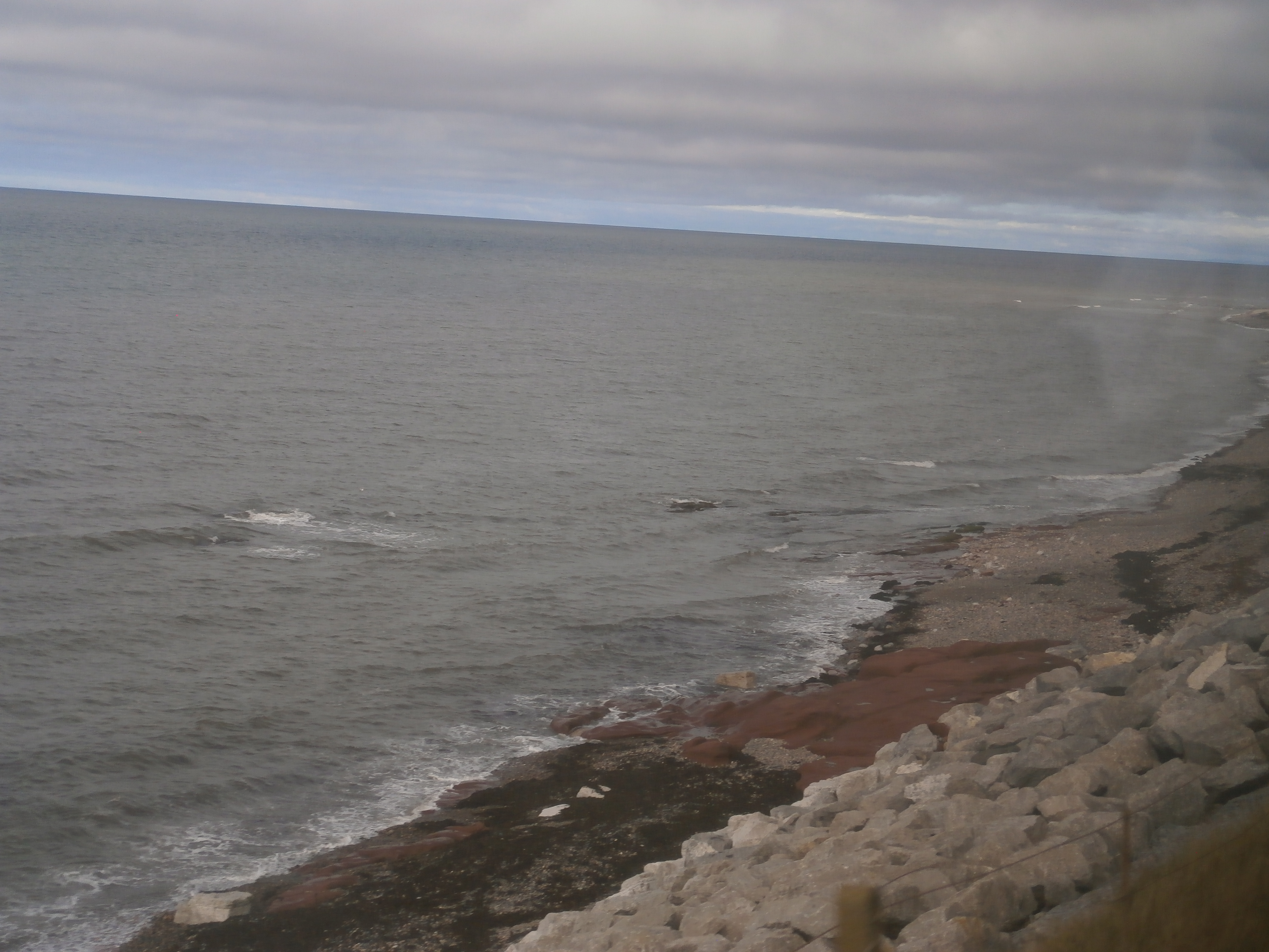 Photo of a very gloomy Cumbrian coastline