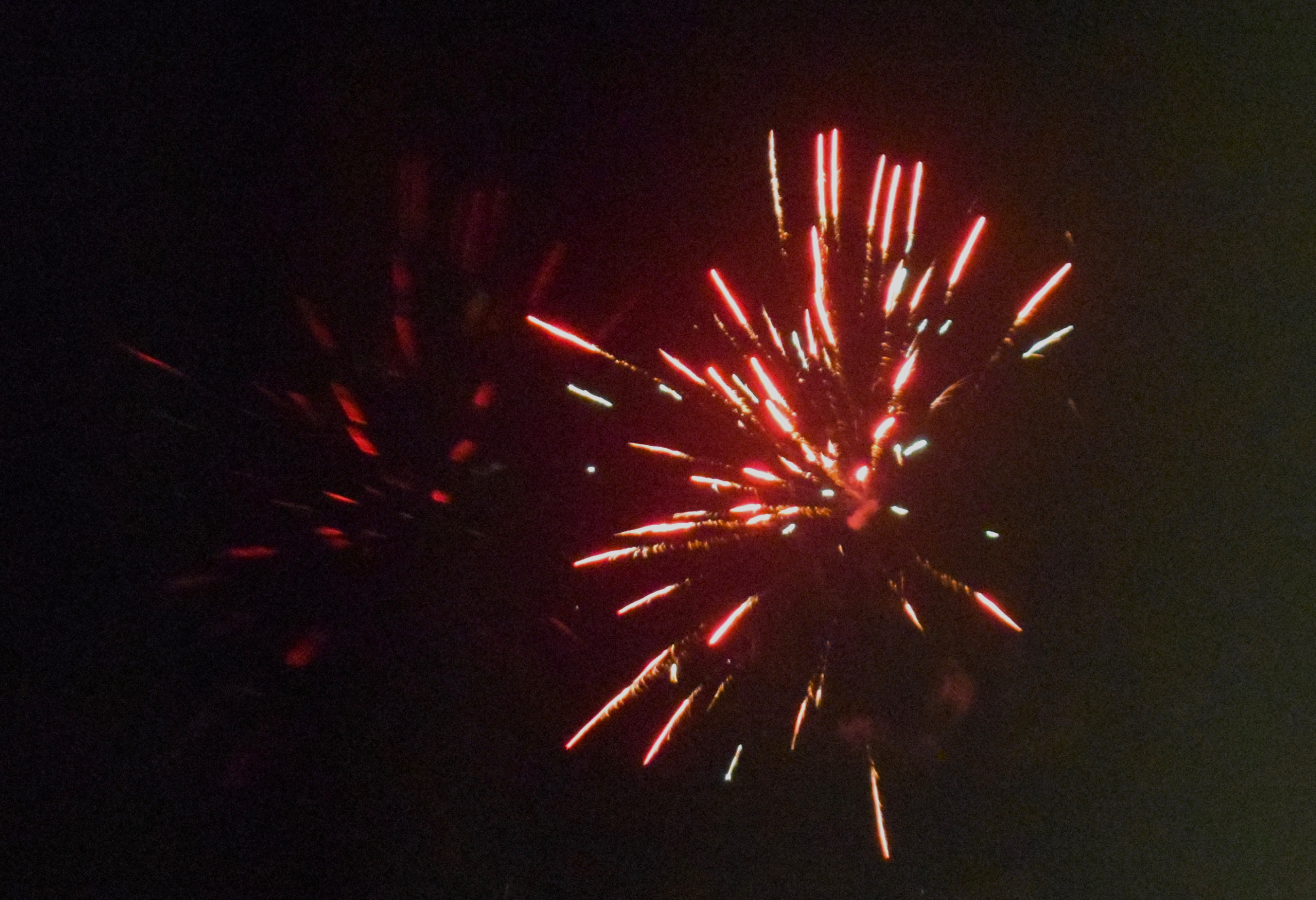 Photo of red fireworks