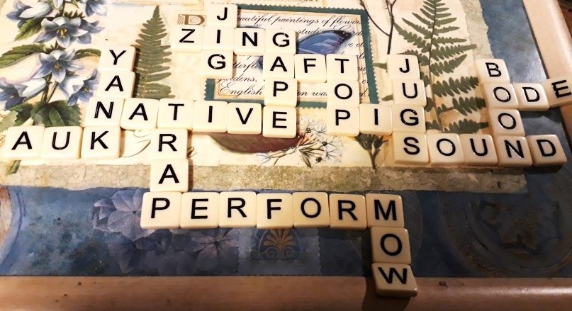 First Bananagram grid
