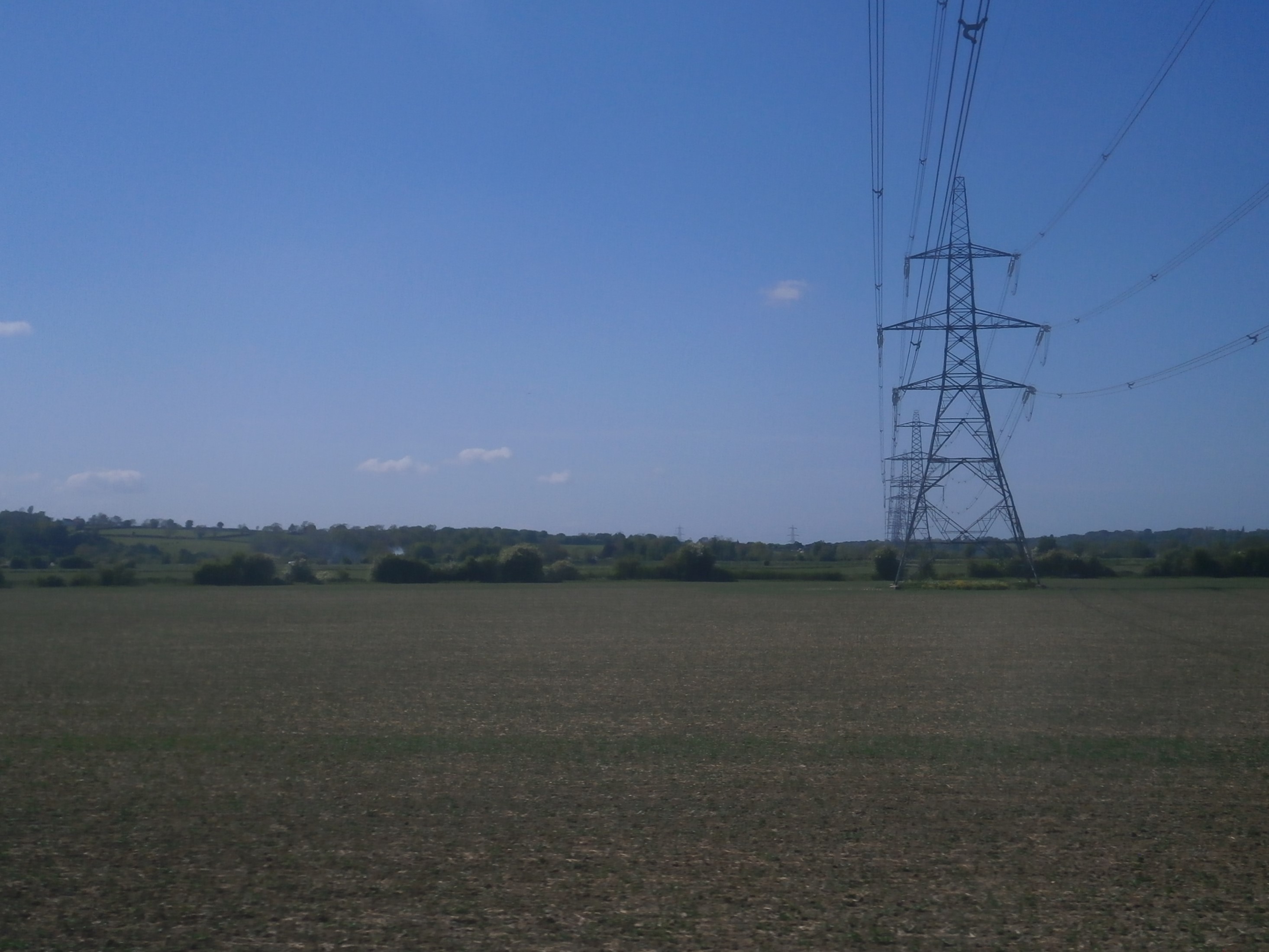 Photo of pylons against a blue sky