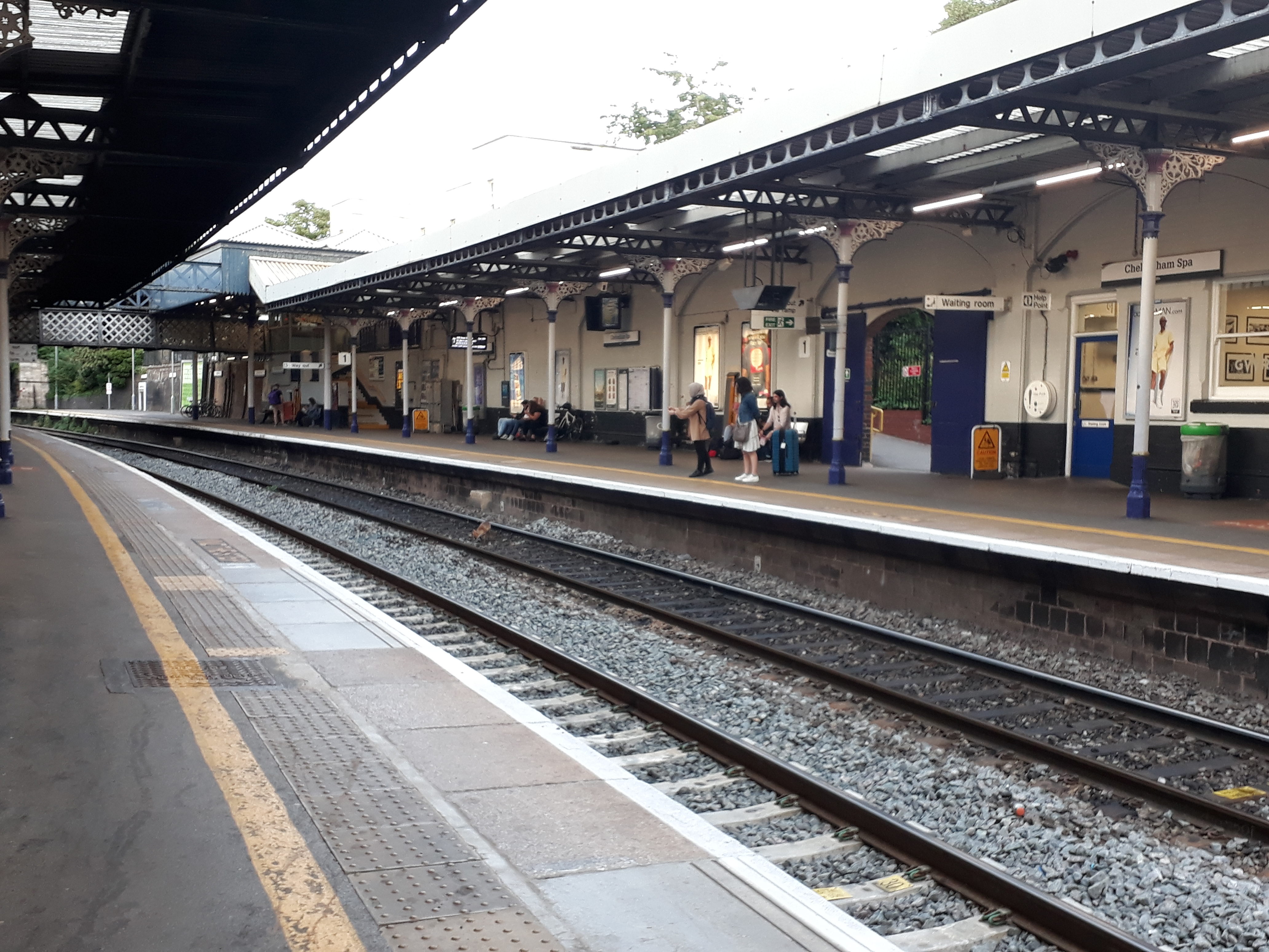 Photo of fox crossing the track at Cheltenham station