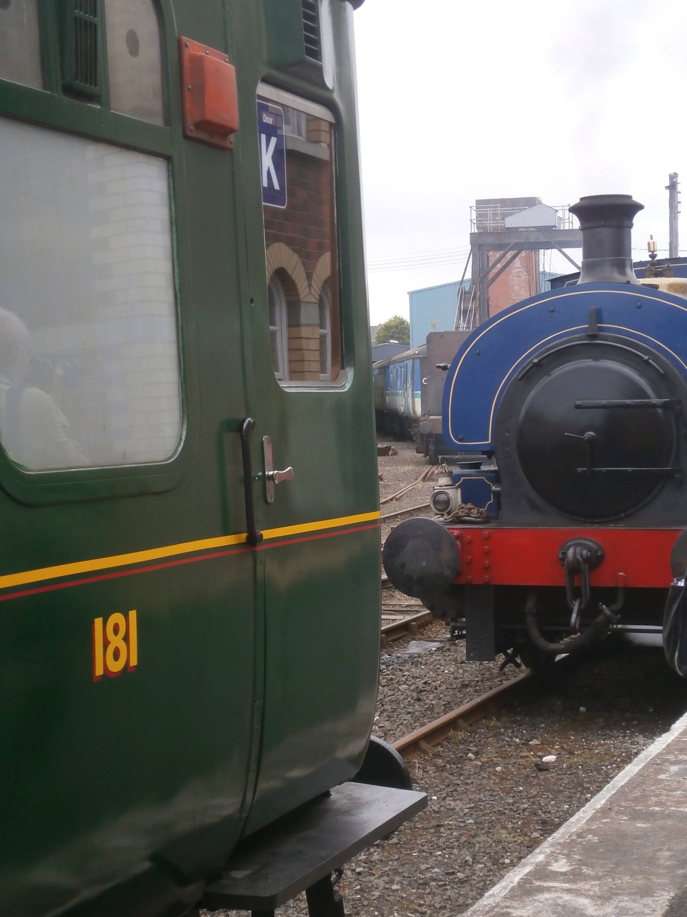 Photo of the Guinness loco preparing for the Saturday Steam Specials at the Whitehead Railway Museum
