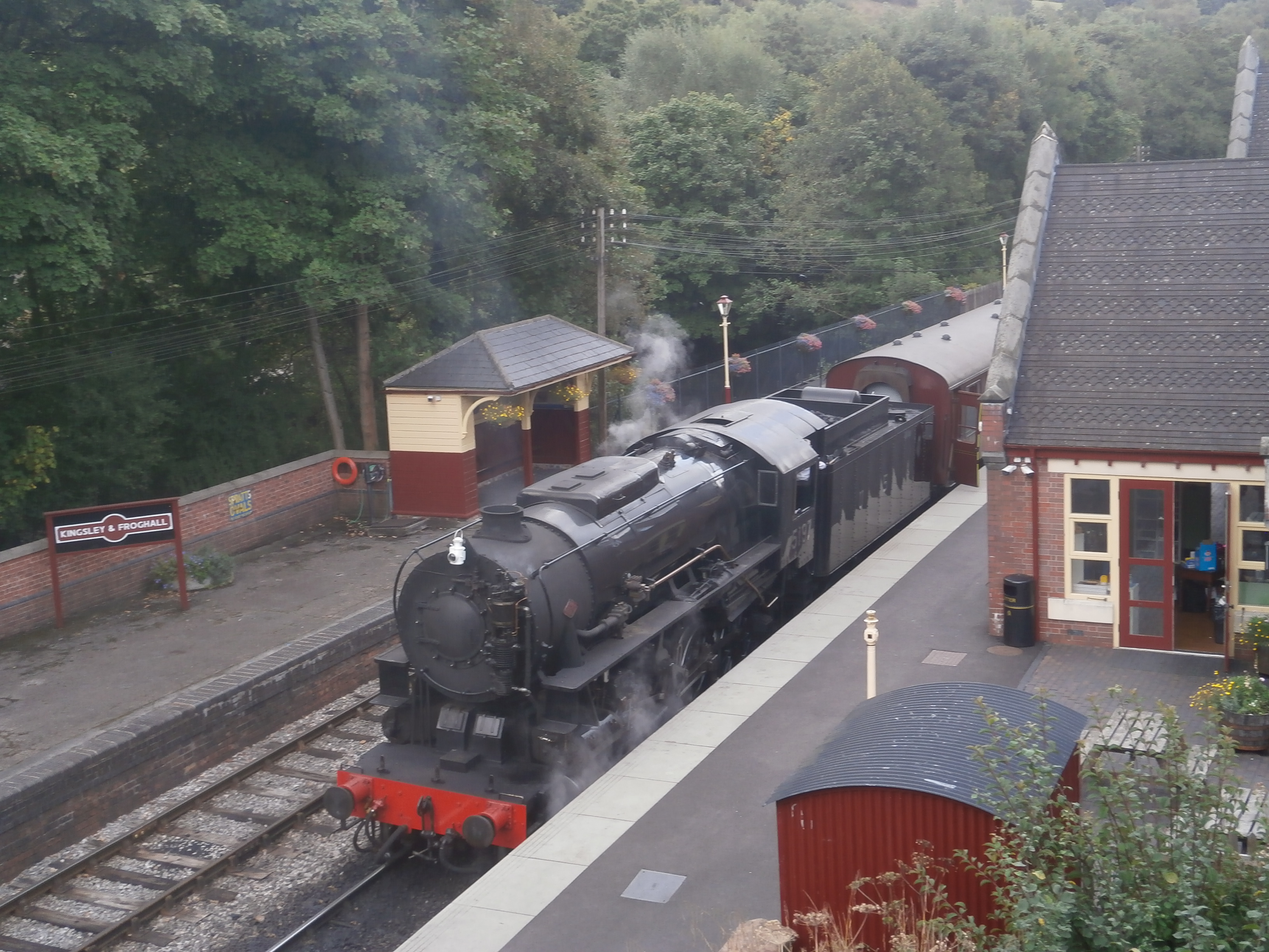 Photo of steam engine at the Churnet Valley Railway