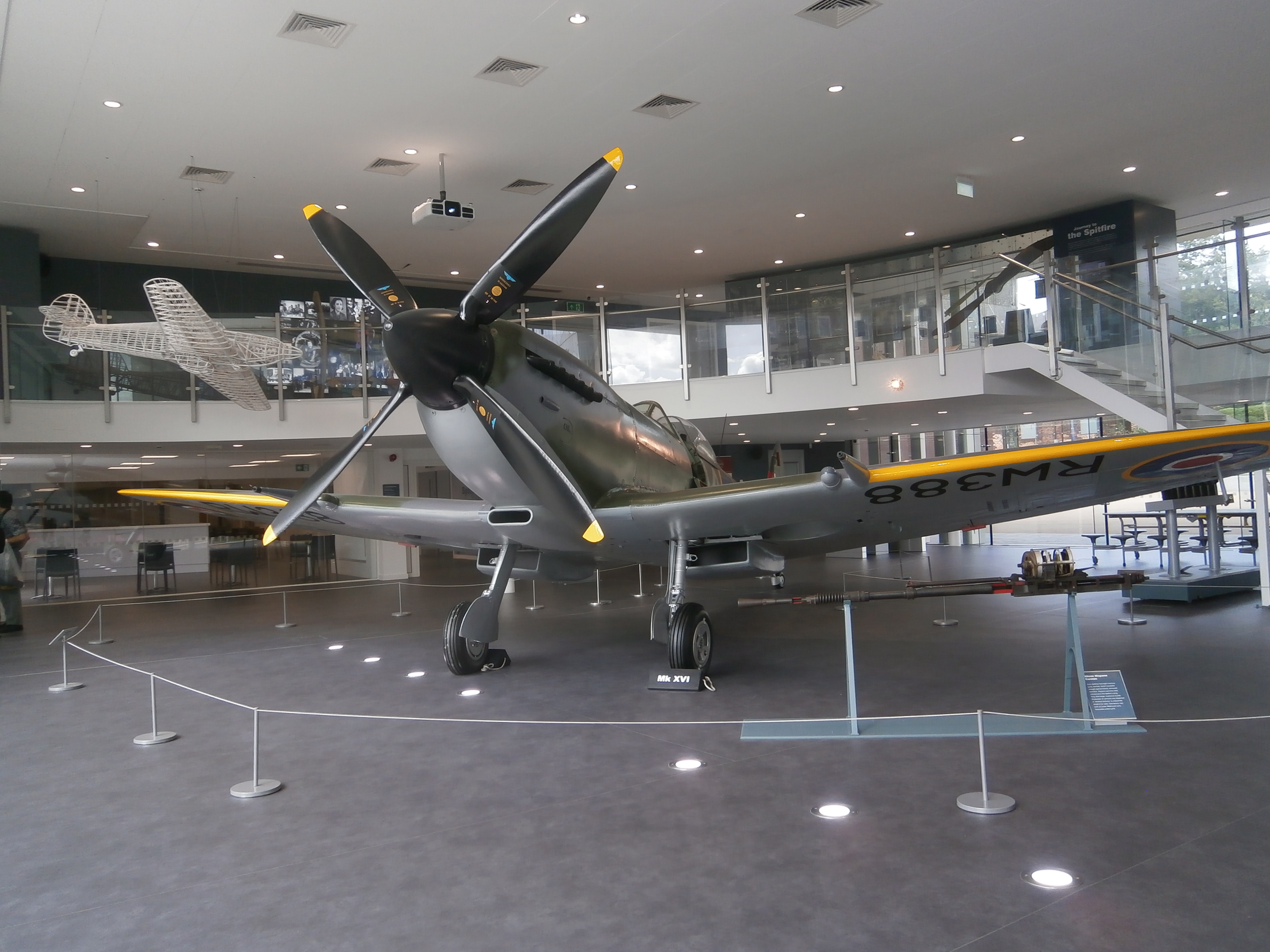 Photo of the Spitfire in Stoke Potteries museum