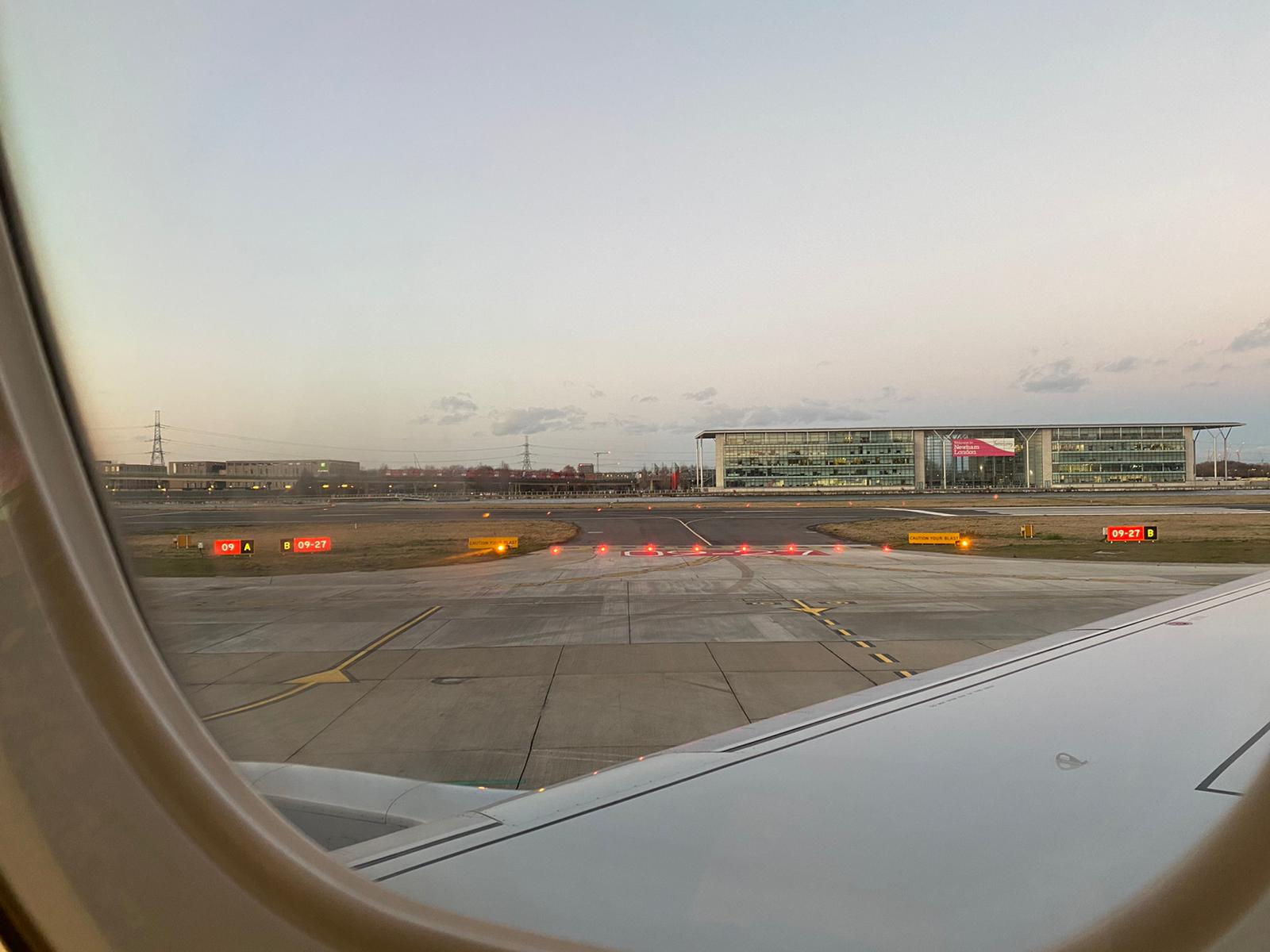 Photo Luke took from plane at London City Airport