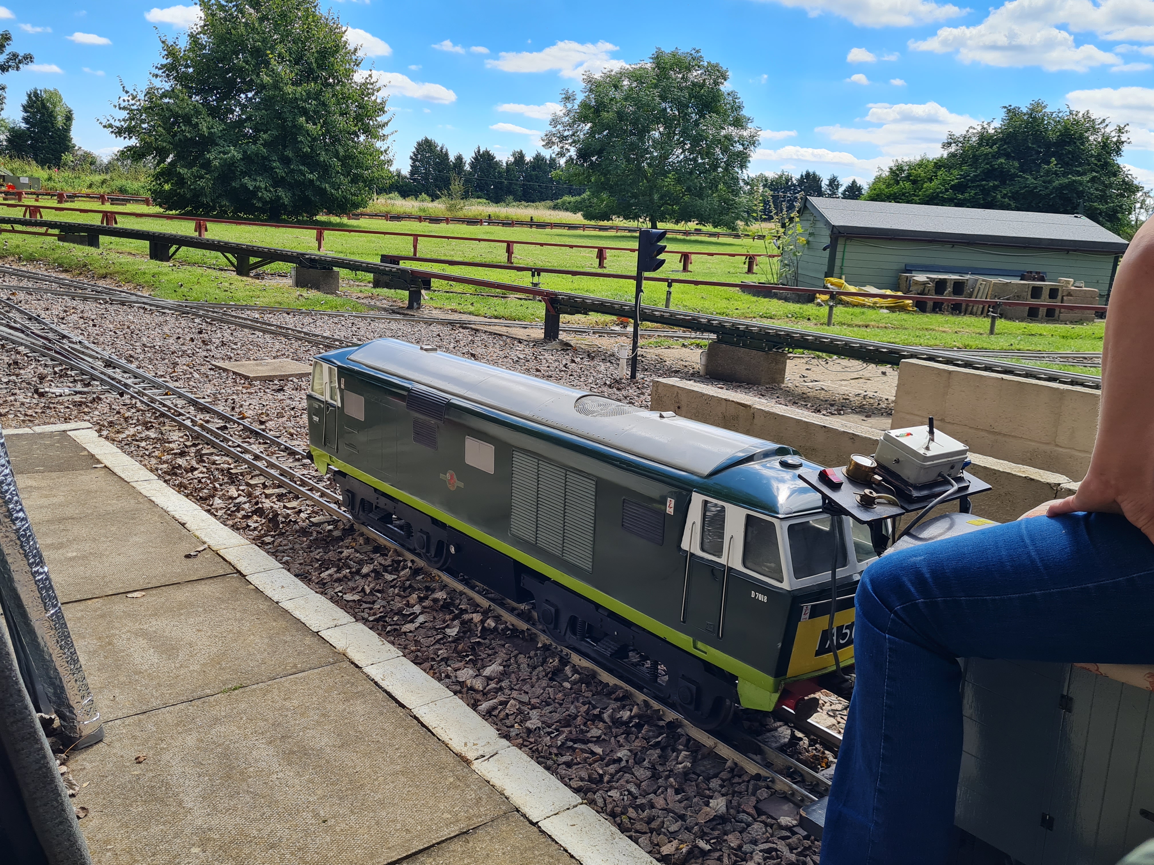 Photo of Summerfields miniature railway ground and raised tracks