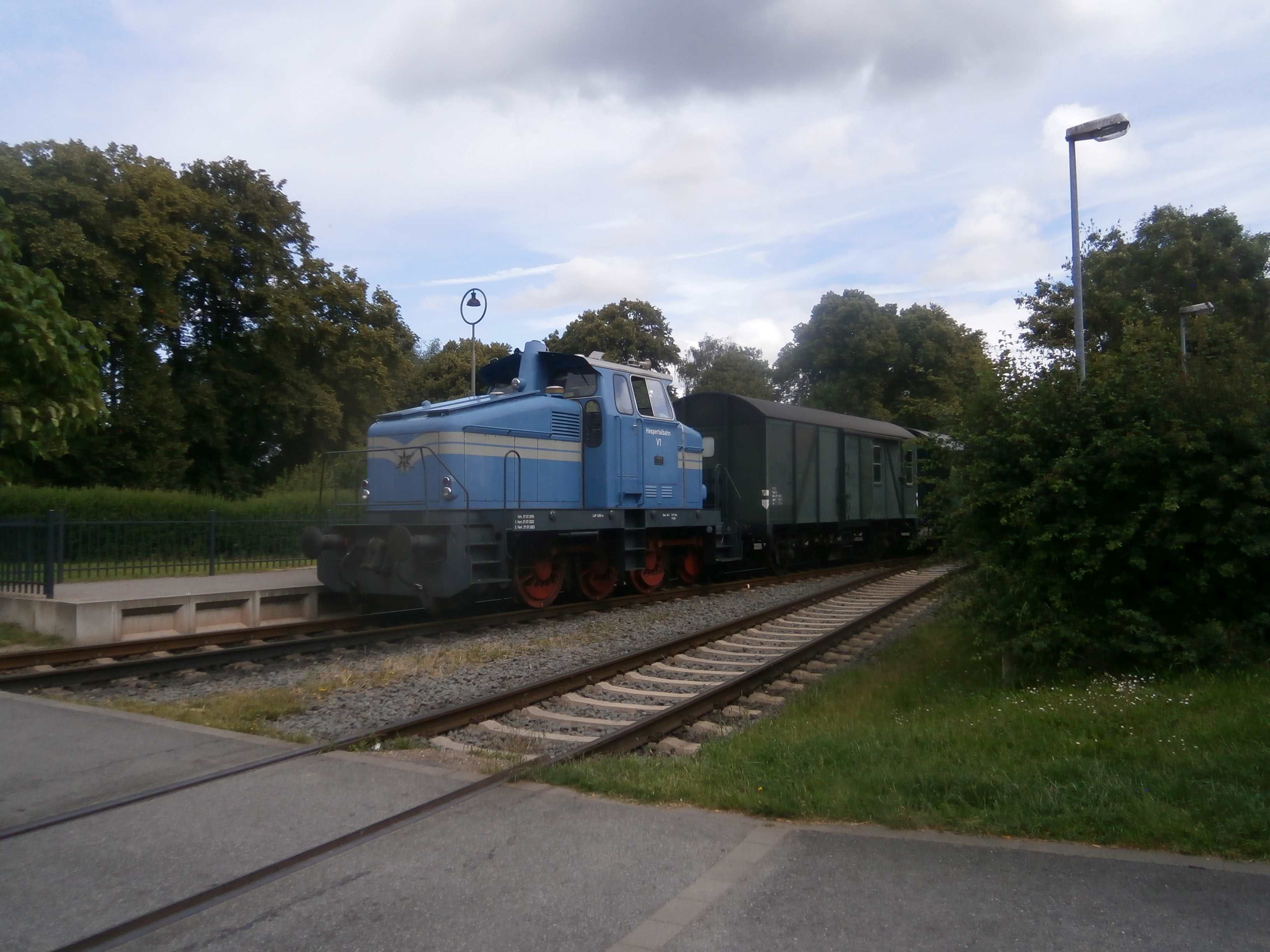 Photo of Heritage blue loco at Hespertalbahn, Essen