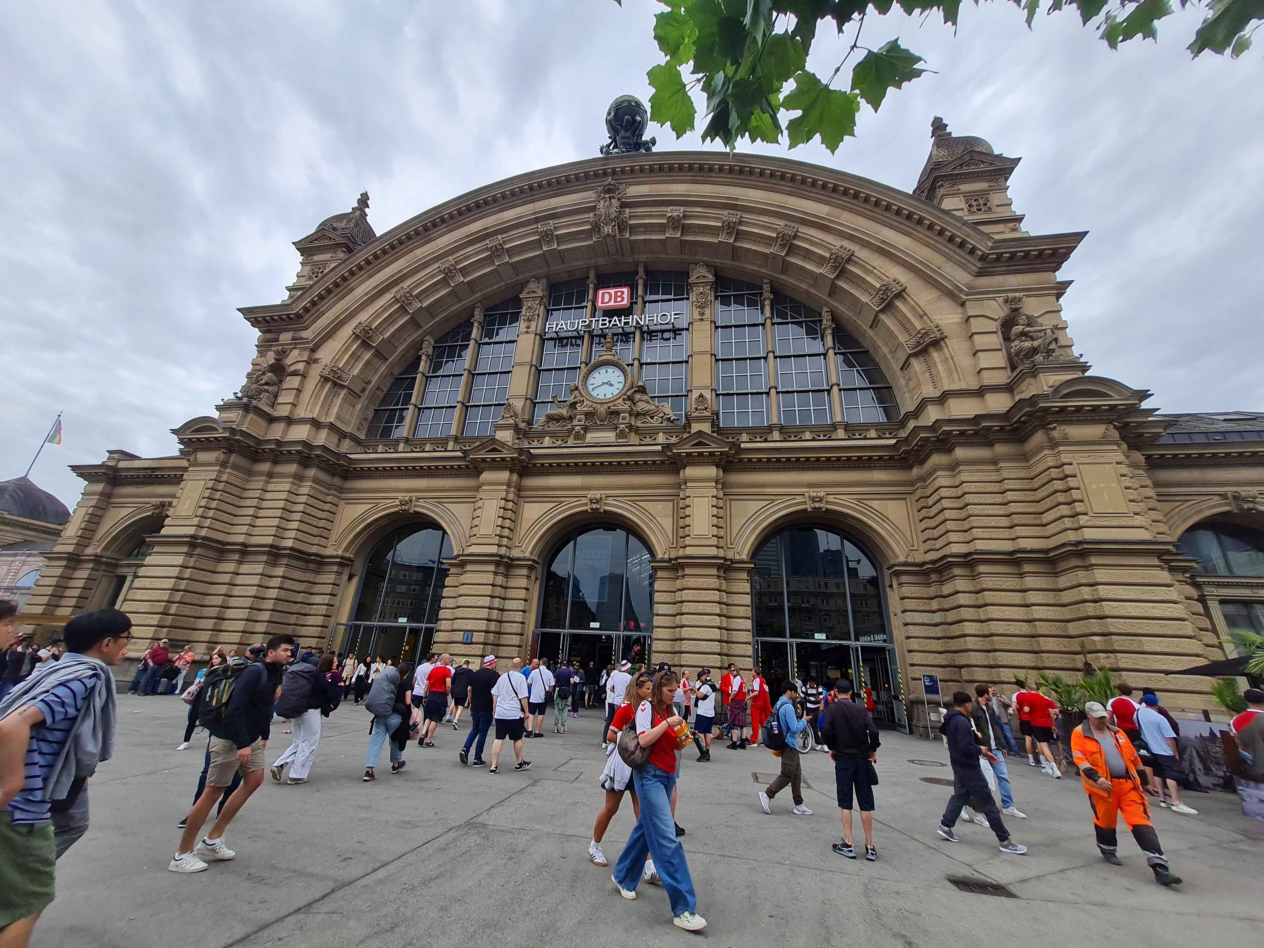 Photo of Football fans outside Frankfurt (Main) Hbf