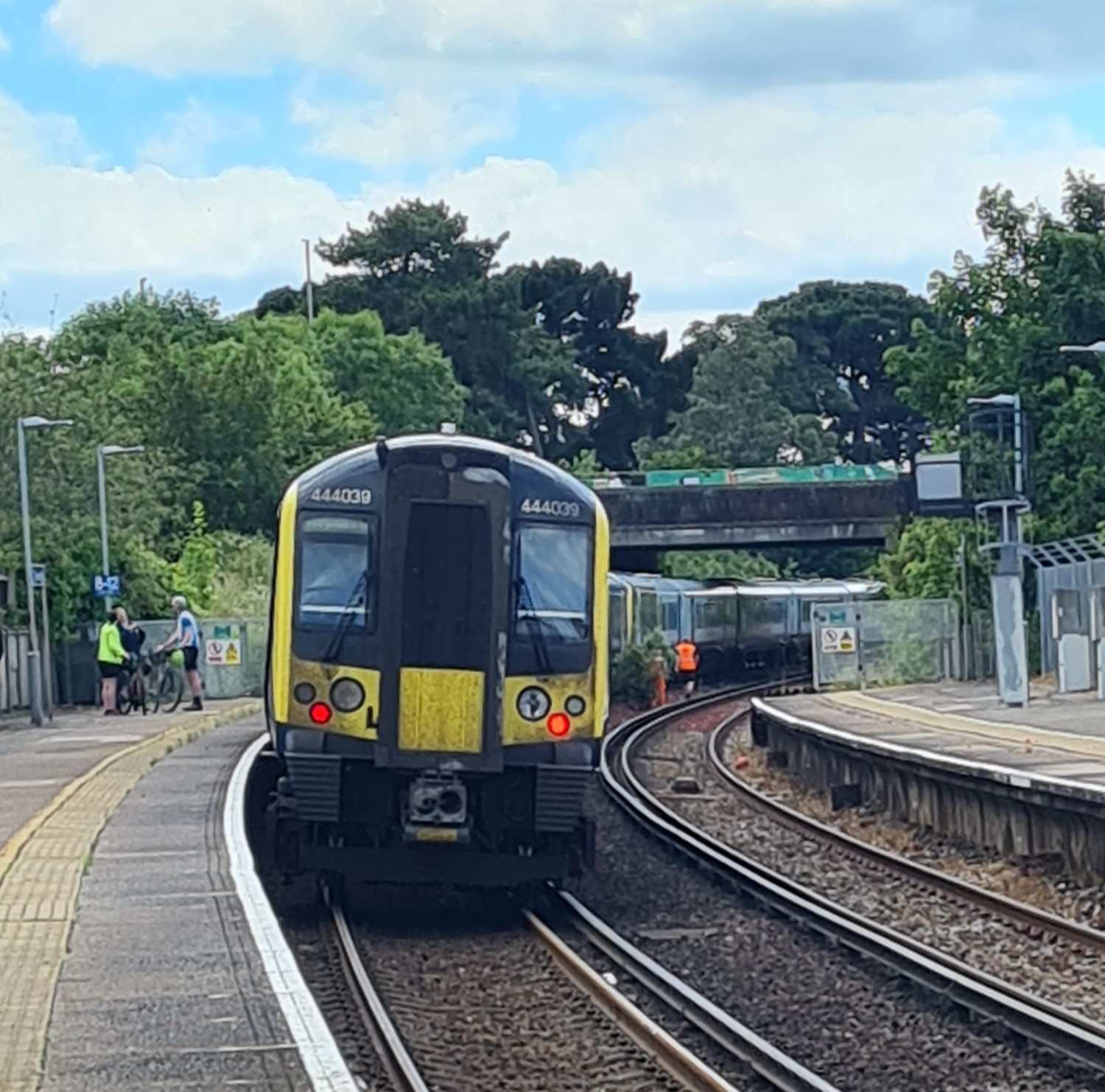 Photo of train that ran over bike at Christchurch