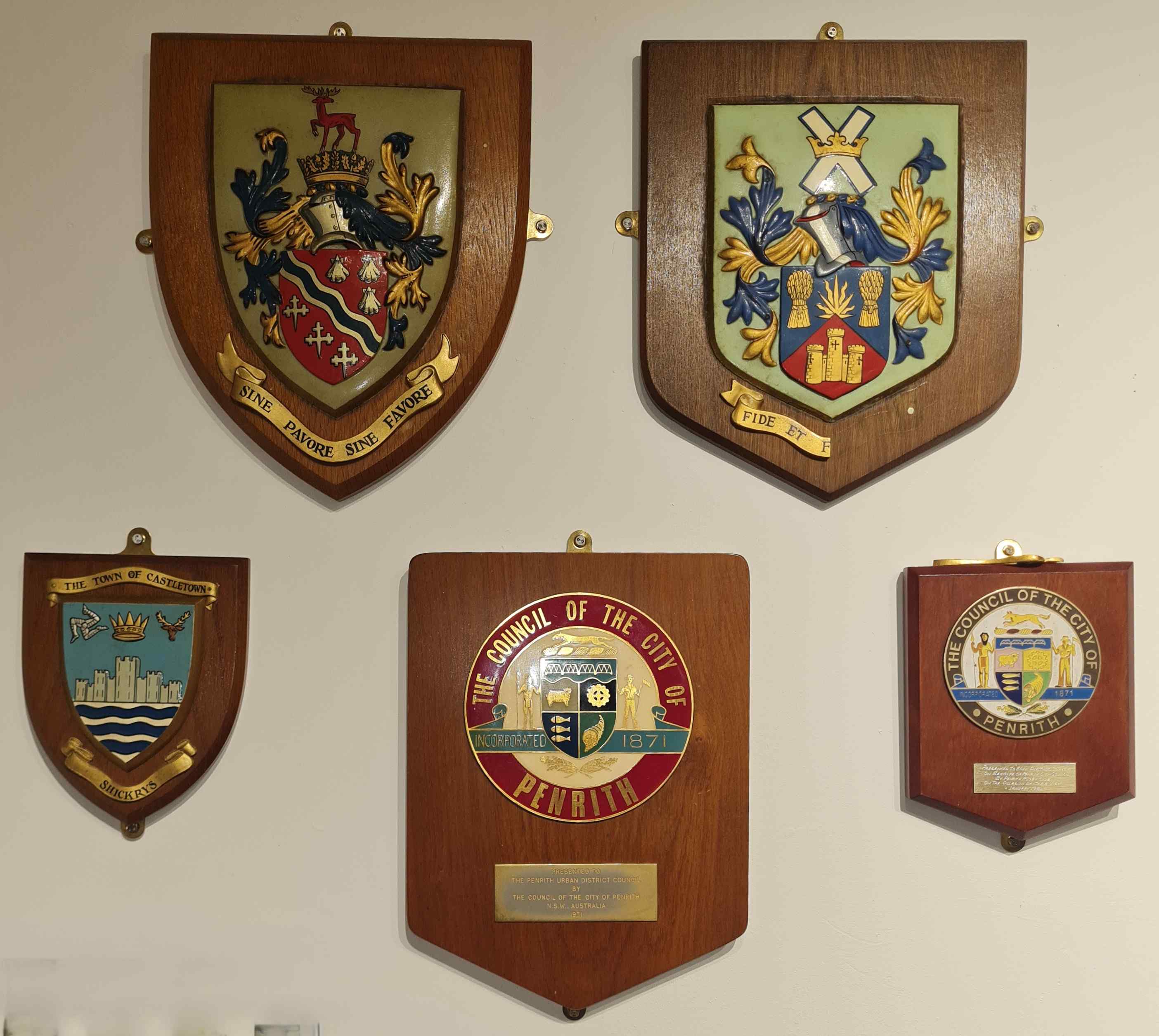 Photo of Coats of Arms in Penrith museum