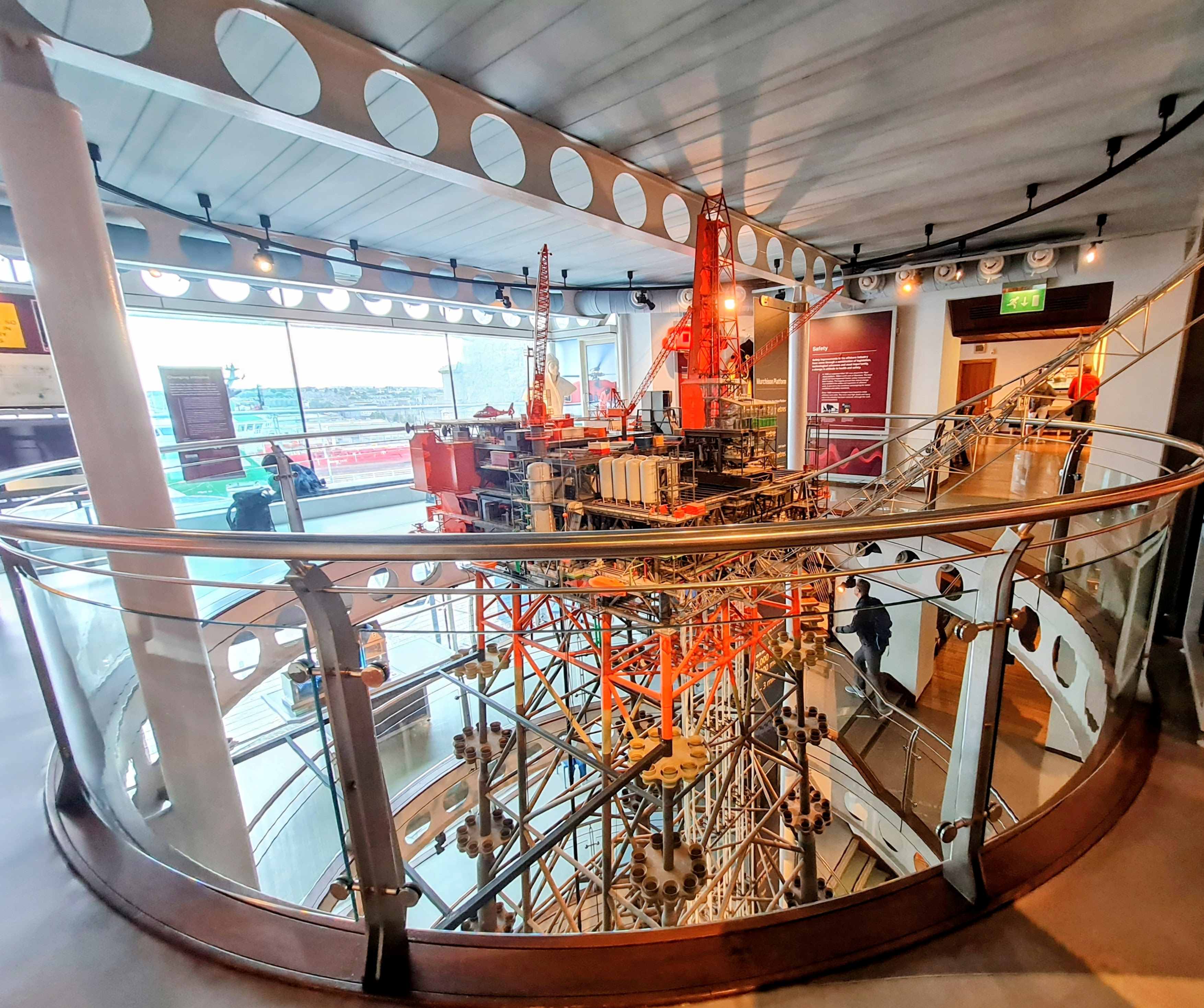 Photo of oil rig model in Maritime Museum
